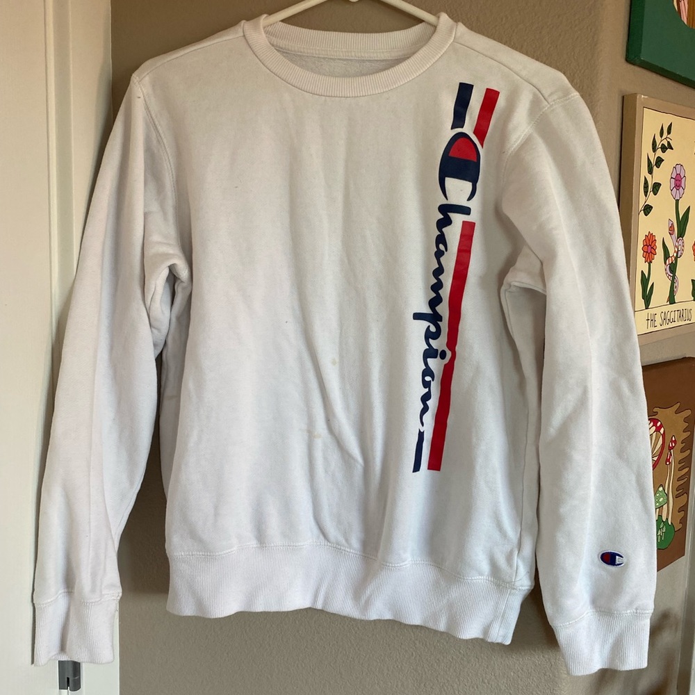 White Champion Sweater